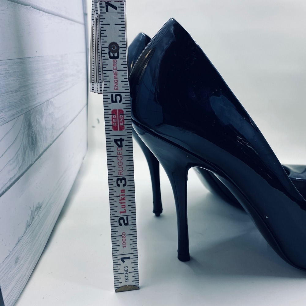Gucci Black Patent Leather Pointed Toe Stiletto Pumps Heels 212902 Size 8B - Picture 7 of 8